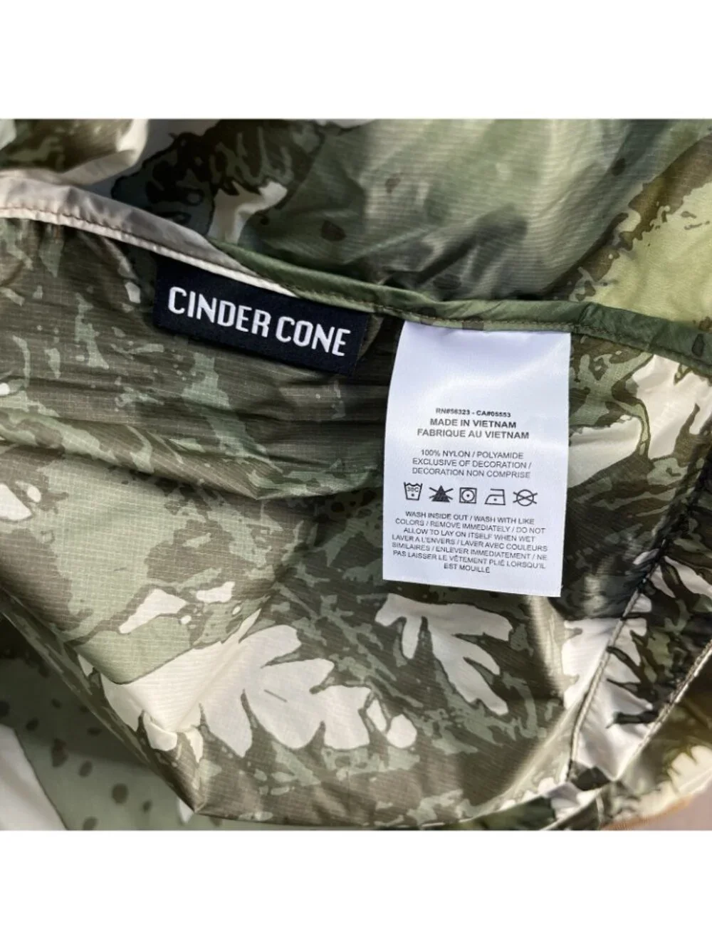 Nike Men's ACG Cinder Cone Windproof Full Zip Hooded Jacket Green XXL IH3580-229
